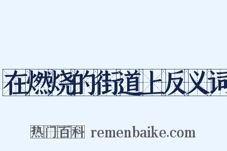 在燃烧的街道上反义词是什么意思的图片
